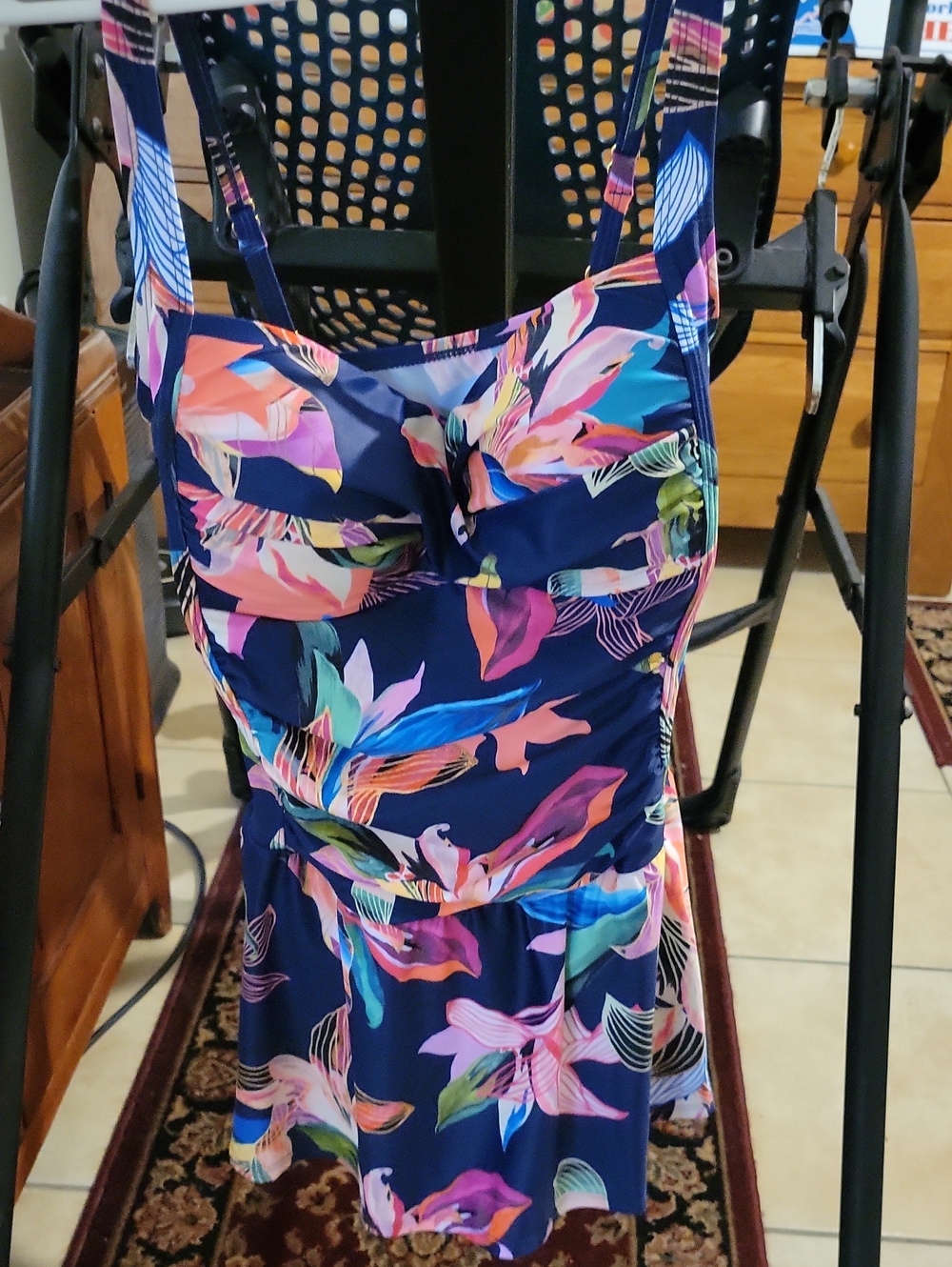 Woman's Navy Floral Swimsuit